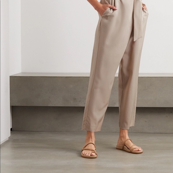 Envelope 1976 Casablanca Jumpsuit Romper Beige Tan Wool Net-A-Porter 38 6 8 S M - Picture 11 of 14